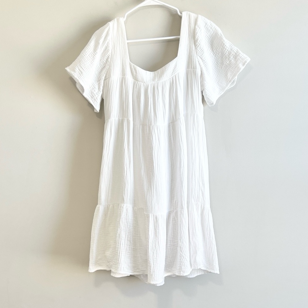 Rails Valentina Square Neck Tiered Cotton Mini Dress - Picture 2 of 5